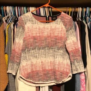 W5 Women's Blouse in Pink and Gray Tones